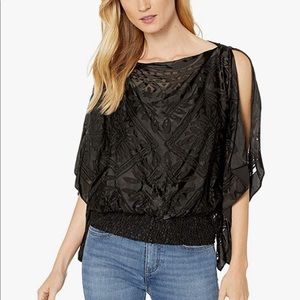 Max studio black Largo Devore kimono top